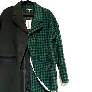 Missguided Mix Media trench coat